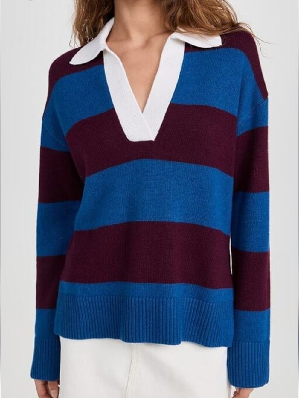 Rails Harris Rugby Stripe V Neck Sweater Size S